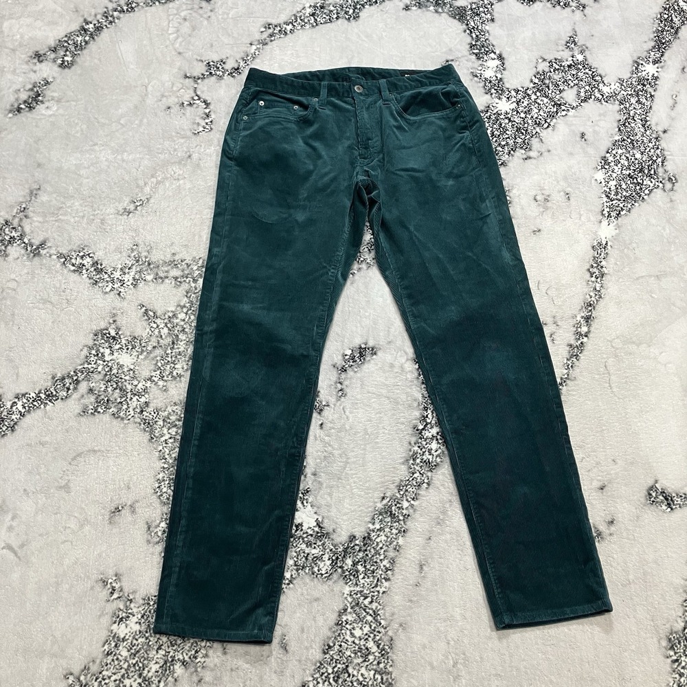 Bonobos‎ Corduroy Pants Mens Size 31x32 Green Athletic Fit Slim Casual Pants